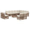 vidaXL Gartensofa-set 13 pcs Beige Poly-Rattan