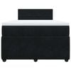 vidaXL Boxspringbett mit Matratze Schwarz 120x200 cm Samt