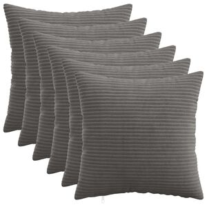 vidaXL Kissenbezug 6 pcs HEERLEN Dunkelgrau 30 x 30 cm Cord