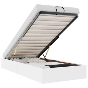 vidaXL Ottoman-Bett ohne Matratze Wei&szlig; 90x190 cm Kunstleder