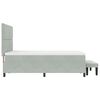vidaXL Boxspringbett mit Matratze Hellgrau 140 x 190 cm Samt