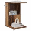 vidaXL Beistelltisch Mit Rad Altholz 40 x 35 x 60 cm Holzwerkstoff