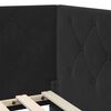 vidaXL Eckbettgestell mit Kopfteil Schwarz 80 x 200 cm Samt