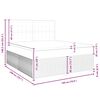 vidaXL Boxspringbett mit Matratze Schwarz 180x200 cm Stoff