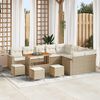 vidaXL Gartensofa-set 13 pcs Beige Poly-Rattan