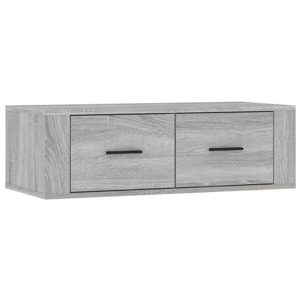 vidaXL TV-Wandschrank Grau Sonoma 80x36x25 cm Holzwerkstoff