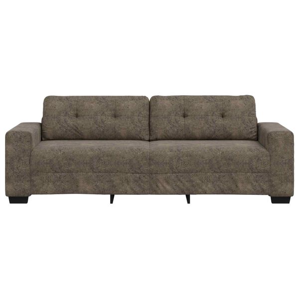 vidaXL 3-Sitzer-Sofa Dunkelgrau 180 cm Kunstleder