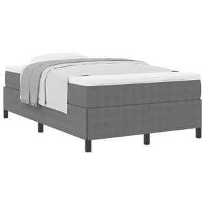 vidaXL Boxspringbett Hellgrau 120 x 190 cm Samt
