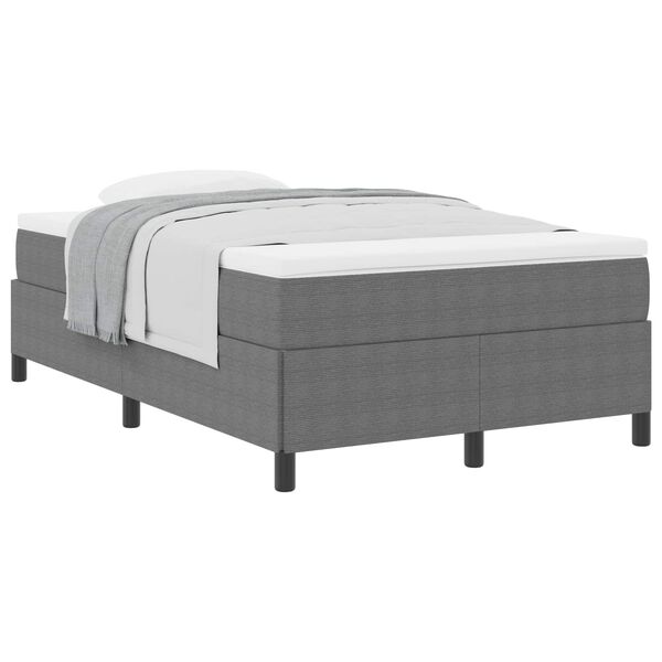 vidaXL Boxspringbett Hellgrau 120 x 190 cm Samt