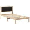 vidaXL Bettgestell mit gepolstertem Kopfteil Schwarz 90 x 200 cm