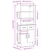 vidaXL Highboard Wei&szlig; 69,5x34x180 cm Holzwerkstoff