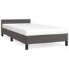 vidaXL Bettgestell mit Kopfteil ohne Matratze Grau 80x200 cm