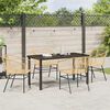 vidaXL Garten Essgruppe 5 pcs Braun Poly-Rattan