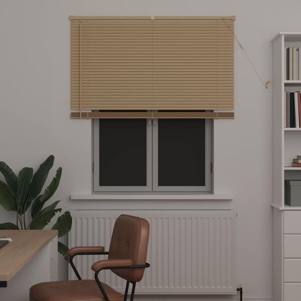vidaXL Venetianer Jalousie Hellbraun mit Muster 150 x 120 cm PVC