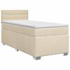 vidaXL Boxspringbett mit Matratze Creme 100 x 200 cm Stoff