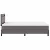 vidaXL Boxspringbett mit Matratze Grau 120 x 190 cm Kunstleder