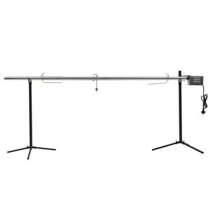 vidaXL Automatischer Grillspie&szlig; mit Motor Edelstahl 207&times;45&times;81 cm