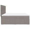 vidaXL Boxspringbett mit Matratze Taupe 180x200 cm Stoff