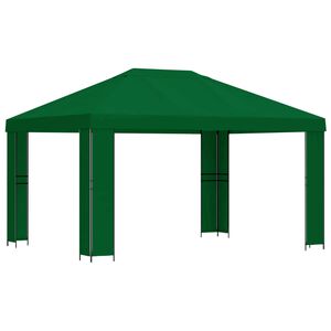 vidaXL Pavillon 4 x 3 m Gr&uuml;n Polyester und Stahl 190 gsm