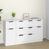 vidaXL 3-tlg. Sideboard-Set Wei&szlig; Holzwerkstoff