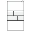 vidaXL Walk-in Duschwand Schwarz 80 x 195 x 0,5 cm Glas und Aluminium