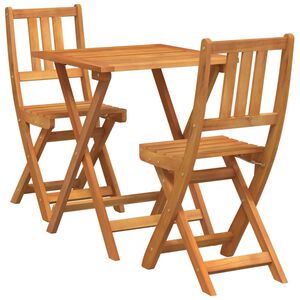 vidaXL Bistrogarnitur 3 stk. &Ouml;l-Natur Massivholz Akazie