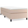 vidaXL Boxspringbettgestell Cappuccino-Braun 100x200 cm Kunstleder
