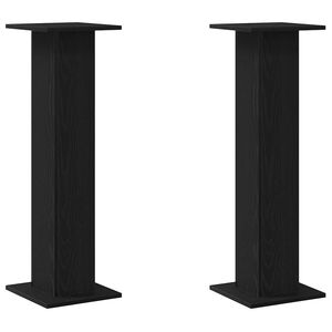 vidaXL Pflanzenst&auml;nder 2 stk. Schwarz Eichen-Optik 30 x 30 x 95 cm