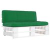 vidaXL Outdoor-Mittelsofa Paletten Kiefernholz Impr&auml;gniert Wei&szlig;