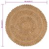 vidaXL Teppich Jute Handgeflochten 90 cm Rund