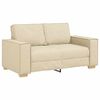 vidaXL Sofa 3 pcs Creme 220 x 80 x 84 cm Leinenmischgewebe
