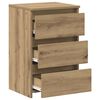 vidaXL Nachttische 2 Stk. Artisan-Eiche 40x35x62,5 cm Holzwerkstoff