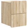 vidaXL Wandmontierter Nachttisch Sonoma-Eiche 33 x 34,5 x 43 cm
