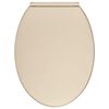 vidaXL Toilettensitz mit Absenkautomatik Beige Oval