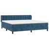 vidaXL Boxspringbett mit Matratze Dunkelblau 200x200 cm Samt