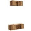 vidaXL 2-tlg. TV-Schrank-Set Wandmontage Altholz-Optik Holzwerkstoff