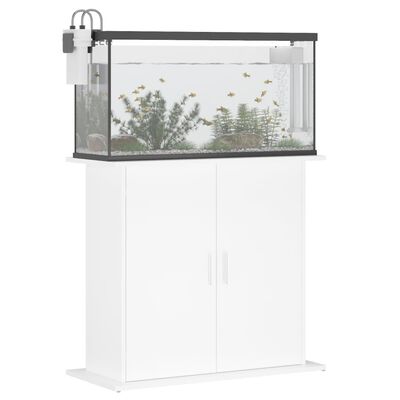 vidaXL Aquariumständer Hochglanz-Weiß 81x36x73 cm Holzwerkstoff