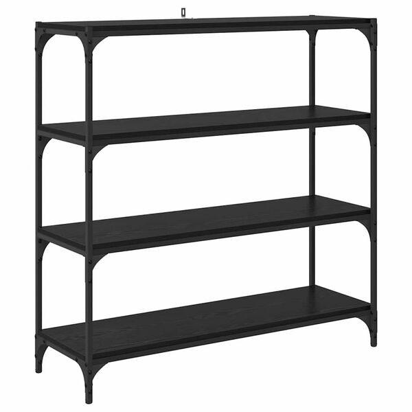 vidaXL B&uuml;cherregal Schwarz Eichen-Optik 100 x 33 x 100 cm