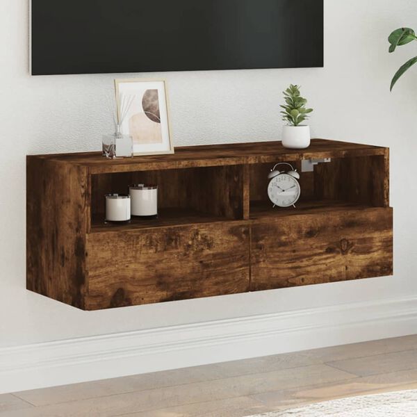 vidaXL TV-Wandschrank R&auml;uchereiche 80x30x30 cm Holzwerkstoff