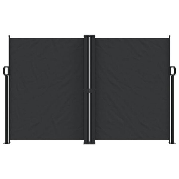 vidaXL Seitenmarkise Ausziehbar Schwarz 160x1200 cm