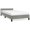 vidaXL Bettgestell ohne Matratze Hellgrau 90x200 cm Samt