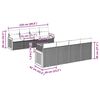 vidaXL 9-tlg. Garten-Sofagarnitur mit Kissen Schwarz Poly Rattan