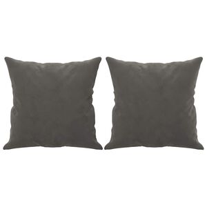 vidaXL Zierkissen 2 Stk. Dunkelgrau 40x40 cm Samt