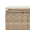 vidaXL 9-tlg. Garten-Sofagarnitur mit Kissen Beige Poly Rattan