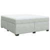 vidaXL Boxspringbett mit Matratze Hellgrau 180x200 cm Samt