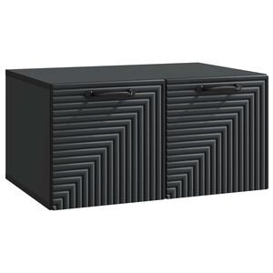 vidaXL Wandmontierter TV-Schrank Schwarz 59,5 x 41 x 30 cm