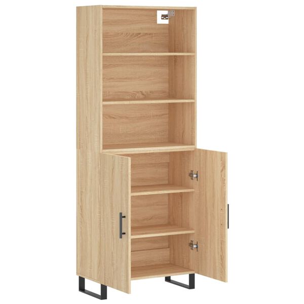 vidaXL Highboard Sonoma-Eiche 69,5x34x180 cm Holzwerkstoff