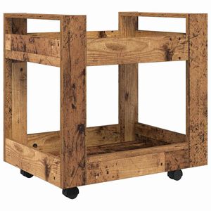 vidaXL Schreibtischwagen Altholz 60 x 45 x 60 cm Holzwerkstoff