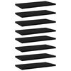 vidaXL B&uuml;cherregal-Bretter 8 Stk. Schwarz 40x20x1,5 cm Holzwerkstoff