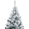 vidaXL K&uuml;nstlicher vorbeleuchteter Weihnachtsbaum Gr&uuml;n 400 cm PVC